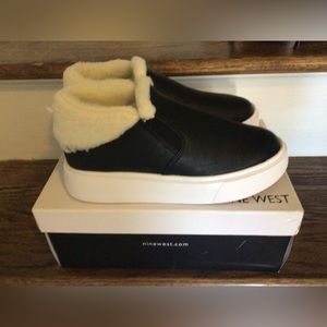 Nine West Fur Sneakers Size 7 NEW